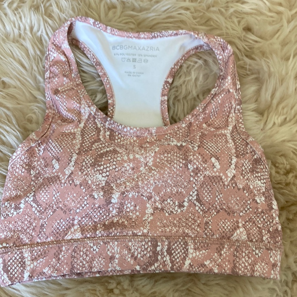 BCBG Max Azria snake skin sports bra